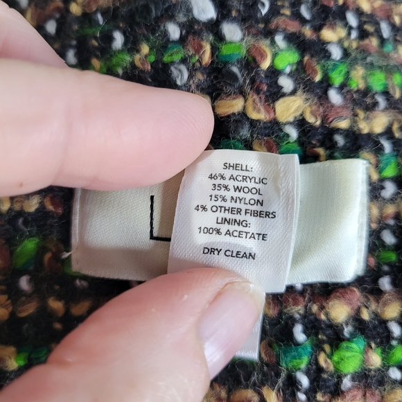 Womans Anne Taylor Loft Petites Cropped Wool Blend Blazer/Jacket Size 0 petitie - Picture 11 of 11